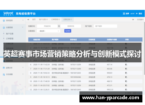 英超赛事市场营销策略分析与创新模式探讨